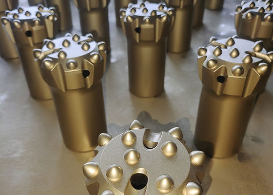 R32 76mm 45CrNi Bits di pulsanti di filo con 13 carburi per strumenti di perforazione a martello superiore